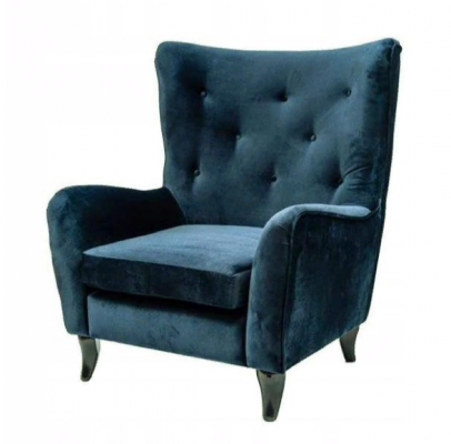 Fotel Włókienniczy Materiał Chesterfield Aksamit Meble do Salonu Nowoczesne Kanapy Niebieskie
