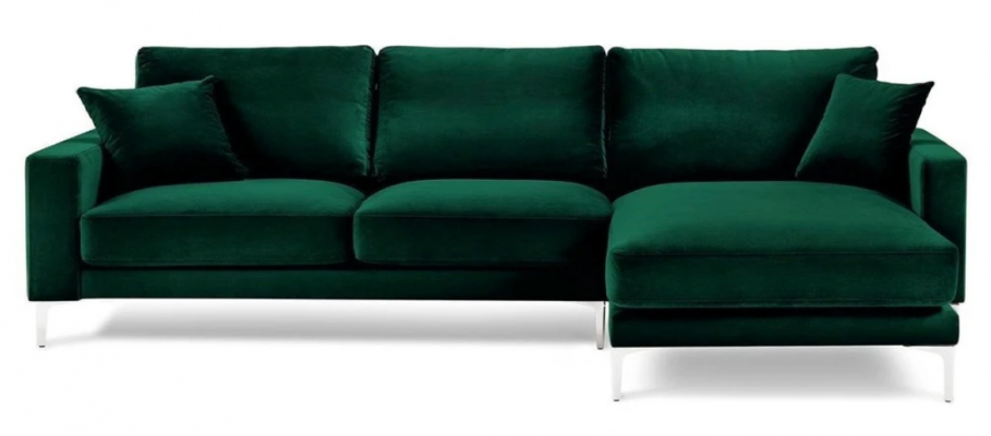 Sofa loftowa luksusowy narożnik Meble Zestaw narożny Aksamit kanapy sofy do salonu zielone