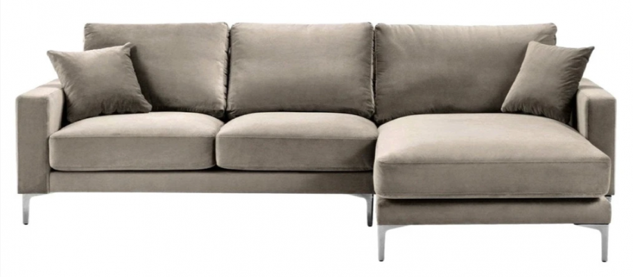 Beżowy Narożnikowa kanapa Materiał Salon Design Kanapy Podkładka Sofa Sofy Zestaw narożny Nowość