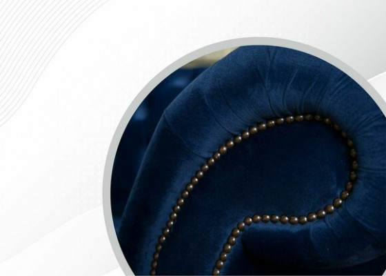 Sofa Design Sofa 4-osobowa Włókienniczy Podkładka Niebieskie Sofy Klasyczne Chesterfield Nowość
