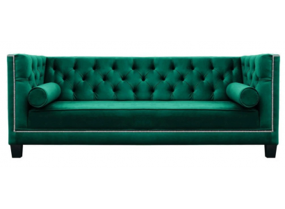 Luksusowa trzyosobowa podkładka Chesterfield Aksamit w kolorze zielonym Meble Hotel Living Room Practice