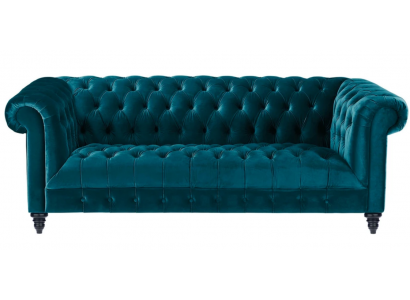 Chesterfield Turkis Aksamit Couch Luksusowa Podkładka Meble Sofa z Przyciskami trzyosobowa