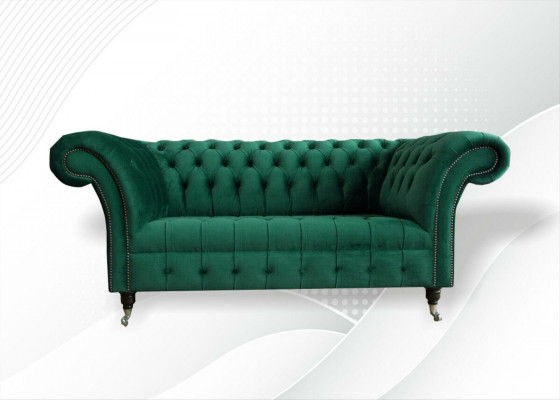 Chesterfield Green 2 miejsce do siedzenia Kanapa Podkładka Sofy Kanapy Design Sofa Club Włókienniczy