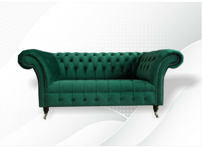 Chesterfield Green 2 miejsce do siedzenia Kanapa Podkładka Sofy Kanapy Design Sofa Club Włókienniczy