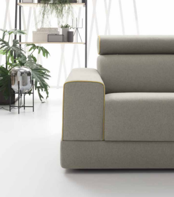 Design Szara Sofa 3 miejsce siedzące Pokój dzienny Materiał Kanapa Sofa Podkładka Sofy alfitalia