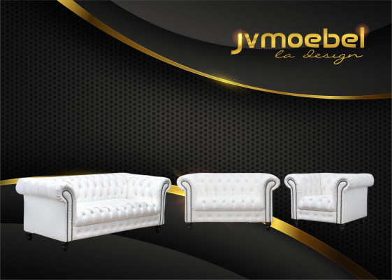 Nowoczesny zestaw designerski Zestaw do salonu z sofami Chesterfield na 31 miejsc