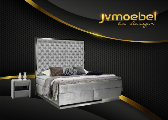 Łóżko skrzyniowe Materiał Meble łóżka Łóżko Włókiennicze Sypialnia Design Chesterfield