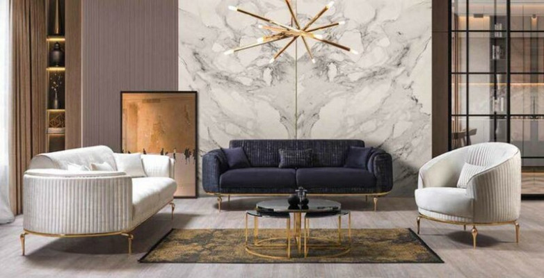 Luksusowa trzyosobowa sofa rozkładana nowoczesne kanapy Włókienniczy Materiał 234cm xxl
