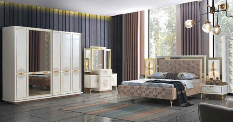 Chesterfield Łóżko Podkładka Design Luxury Double Hotel Italian