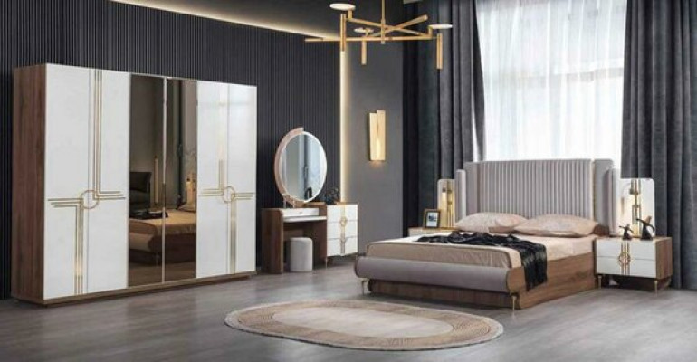 Nowoczesne łóżko luksusowy design Meble tapicerowane rama łóżka z prawdziwym