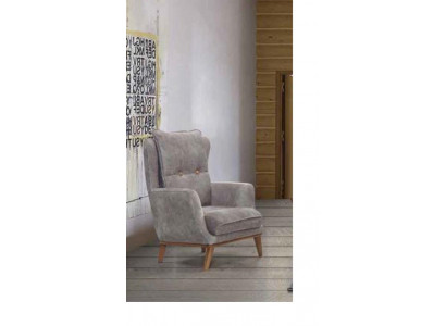 Fotel 1 miejsce siedzące Włókienniczy Lounge Luxury Club Podkładka Relaks Sofa Meble Design Couch