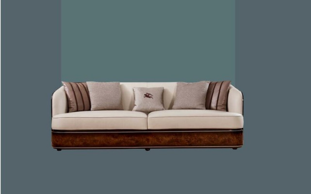 Sofa 3 miejsce do siedzenia Beżowy Salon Nowoczesny Design Kanapy Luksusowe Meble Skórzana Sofa Nowość