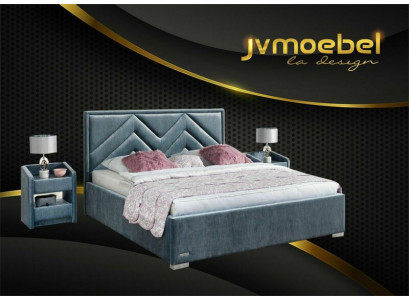 Kompletny Zestaw Sypialnia Łóżko 2x Stolik nocny 3 szt. Zestawy designerskie luksusowe łóżko