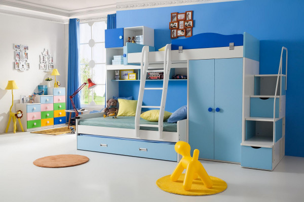 łóżko Łóżko na poddaszu Real Drewno Children & Pokój młodzieżowy Nowe piętrowe łóżka