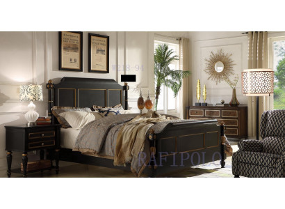 Sypialnia Łóżko Drewniane Oryginalne Drewno Łóżko Hotelowe 180x200 Style Massive Meble bed