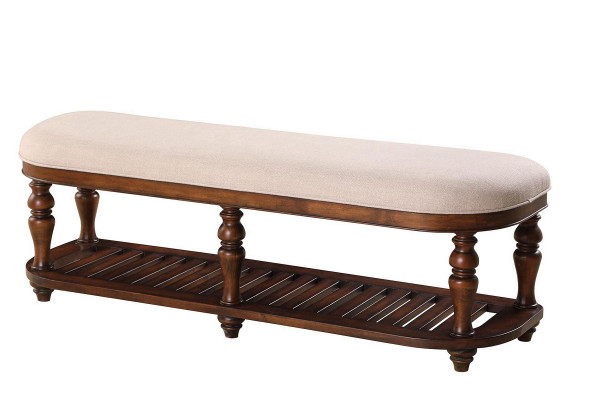 Stołek Ottoman Foot Meble Ławki mieszkalne Siedziba Skóra Beige Design Włókienniczy