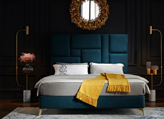 Łóżko Design 180x200cm Podwójne łóżko łóżko podwójne Design Luxury Luxur Łóżko tapicerowane Nowość