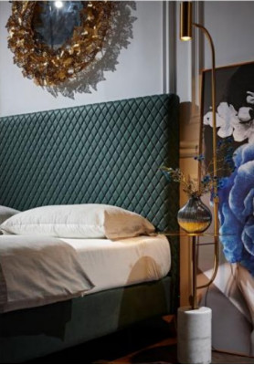 Łóżko Podkładka Design Luksusowe podwójne łóżko Małżeństwo Sleep Pokój Skóra Hotel Łóżko Nowe