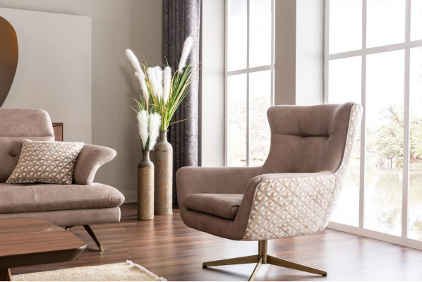 Nowoczesny Fotel EarsFotel Luxury CocktailFotel Beige sztuczna skóra Nowość