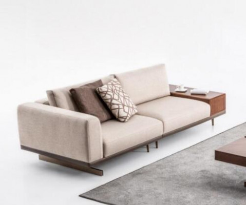 Beżowa nowoczesna dwumiejscowa luksusowa kanapa Sofa Meble do salonu Kanapy Materiał