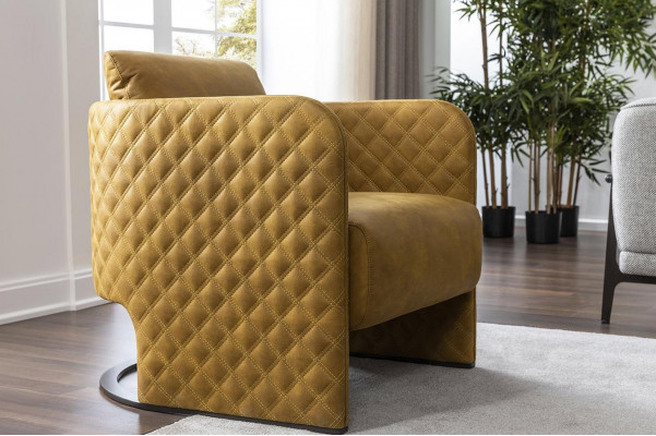 Fotel EarsFotel CocktailFotel miejsce siedzące Nowoczesna sztuczna skóra Yellow Design