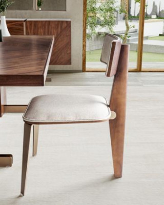 Brązowy Stół obiadowy designerskie stoły Tabela + 4x fotel Meble 5-szt. ustawić