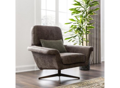 UszyFotel Fotel CocktailFotel miejsce siedzące Nowoczesny Design Szary sztuczna skóra