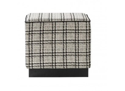 Nowoczesny Stołek Meble tapicerowane Szary Podnóżek Ottoman Luxury Meble