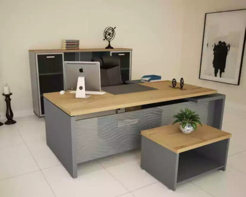 Wysokiej jakości, nowoczesny zestaw biurowy do solidnego drewna w eleganckim stylu