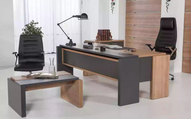 Luksusowe Biurko Tabela Drewno Design Meble Biurowe Meble 206x102cm
