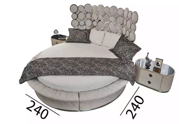 Zestaw Sypialnia nowoczesne Łóżko + 2 Szafki nocne + Toaletka + Lustro nowość