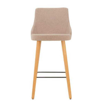 Nowoczesny Hoker Barowy Krzesło Designerskie Drewno Krzesło do Jadalni Stołek Bar Beżowy Nowość