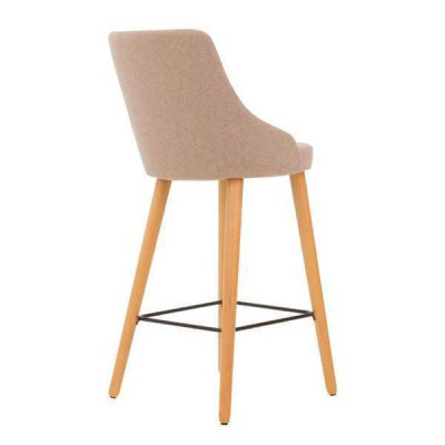 Nowoczesny Hoker Barowy Krzesło Designerskie Drewno Krzesło do Jadalni Stołek Bar Beżowy Nowość