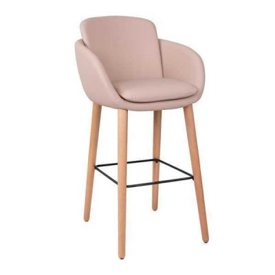 Krzesło barowe Hoker barowy Beż sztuczna skóra Design Krzesła barowe Bar Stołek Krzesła Stołek
