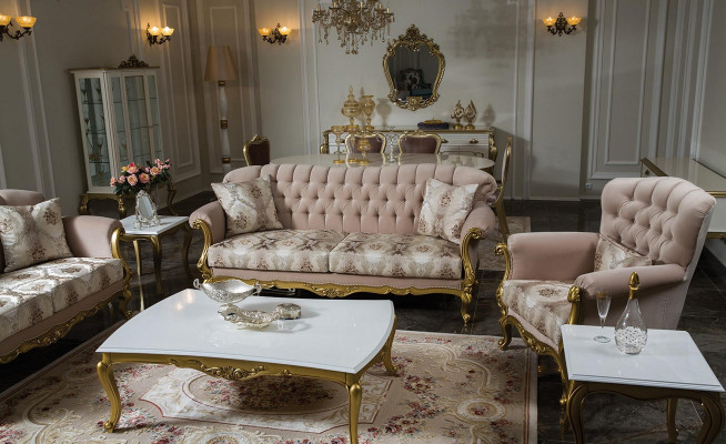 Luksusowa sofa trzyosobowa 3 Siedziba miejsce siedzące Material Couch Meble Style Włókienniczy Włochy