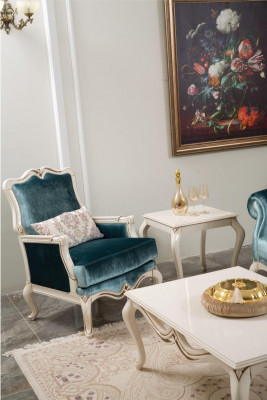 Luksusowy Zestaw sofowy 311 miejsce do siedzenia stolik kawowy Sofa Fotel Material Couch 4-częściowa.