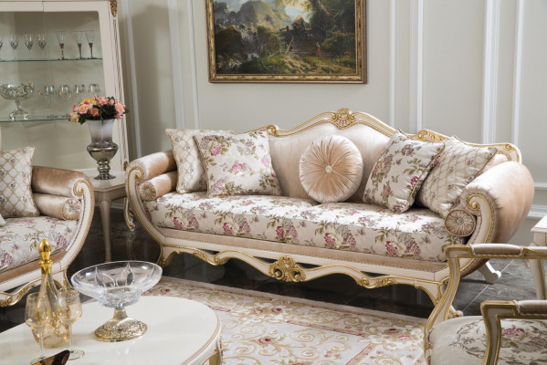 Zestaw sofowy Sofa miejsce do siedzenia stolik kawowy Fotel Sofy Zestaw Materiał Luksus Siedzące 5-częściowy.