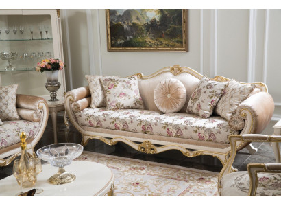 Zestaw sofowy Sofa miejsce do siedzenia stolik kawowy Fotel Sofy Zestaw Materiał Luksus Siedzące 5-częściowy.