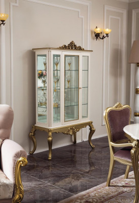 Galota Luxury Półka Drewno Kredens Szafki Salonowa Witryna Nowość