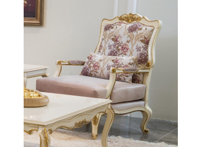 Luxury Meble Design Fotel o klasycznym designie tronu Włókienniczego do salonu
