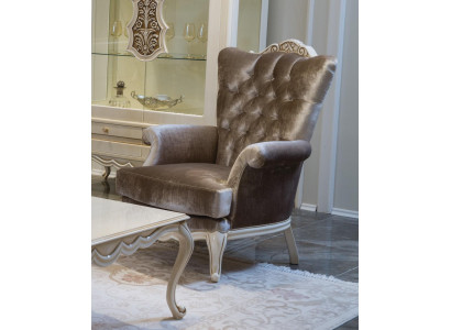 Luksusowy design Fotel klasyczny tron ​​Fotel salon Chesterfield Nowość