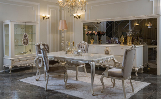 Witryny Szkło Szafa Galota Salon Drewno Kredens Luxury Meble Półka