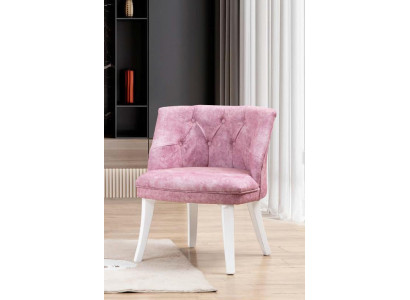 Różowy Chesterfield Krzesło Ekskluzywne designerskie krzesło tapicerowane z siedziskiem