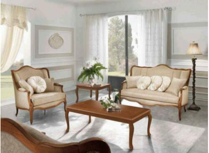 Zestaw sofowy 3+2 miejsce do siedzenia Set Design Sofa Podkładka Couchen Couch Classic 2 szt. Solidne drewno