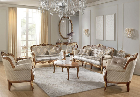 Włoskie Meble Sofa Ustawić Grupa Classic Siedziba Solidne drewno