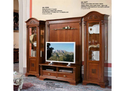 Klasyczny salon Ściana Solidne drewno salon Komoda Gablota RTV Półka ściana Szafa 4szt.