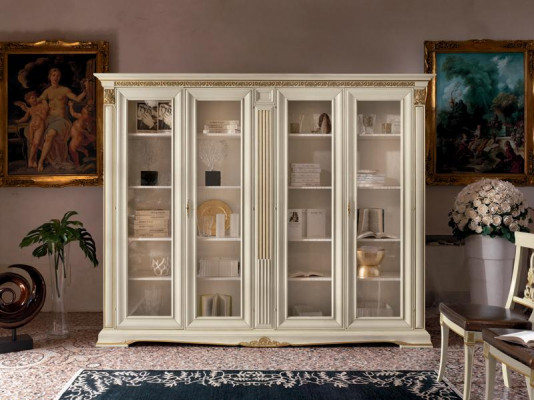 Gablota Szafa Prezentuje Salon Sklep Okno Szafki Design Barok Rokoko Solidne drewno