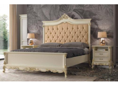 Łóżko Chesterfield Design Luxury Hotel łóżko Solidne drewno 180x200 Sleep Pokój Meble Włochy