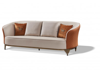 Sofa trzyosobowa skórzana do salonu designerskie kanapy Podkładka do sofy