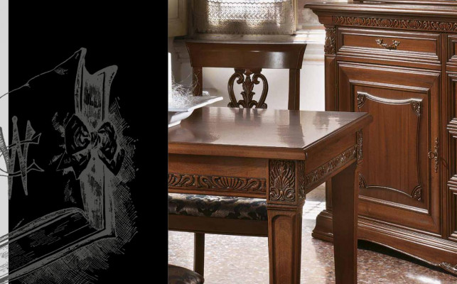 Stół obiadowy stoły stołowe Tabela Design Klasyczne Drewno Barokowe Rokoko Włochy
